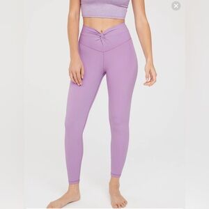 Aerie Offline Real Me XTRA Twisted Waist Legging - XS, Violet Tulip (Purple)